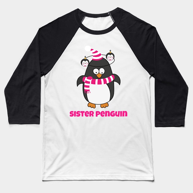 Christmas Penguin Pajama Costume Sister Penguin Shirt Tee T-Shirt Baseball T-Shirt by DDJOY Perfect Gift Shirts